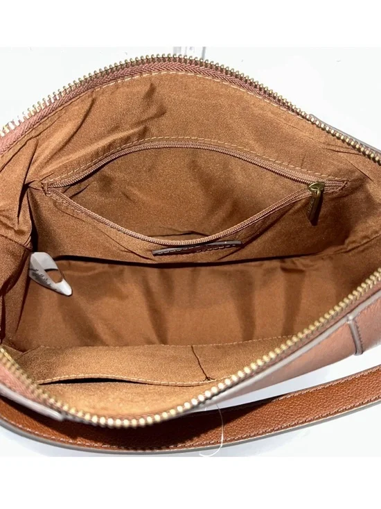 Fossil Skylar Leather Crossbody Purse Brandy Brown Bag Womens NWT Classic Boho - Picture 7 of 17